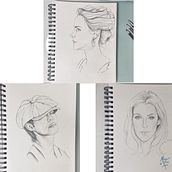My project in Portrait Sketchbooking: Explore the Human Face course Ein Projekt aus dem Bereich Skizzenentwurf, Zeichnung, Porträtzeichnung, Artistische Zeichnung und Sketchbook von Vanessa Santiago - 07.01.2022
