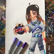 My project in Colored Marker Techniques for Manga course. Traditional illustration, Comic, Color Theor, and Manga project by Jennifer Dustmann - 01.07.2022