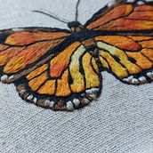 Realistic Thread Painting - Monarch Butterfly. Embroider project by mahajabeen1994 - 01.07.2022
