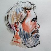 My project in Watercolor Portrait Sketchbook course. Un proyecto de Pintura, Pintura a la acuarela, Dibujo de Retrato y Sketchbook de Lorenzo Lolli - 07.01.2022