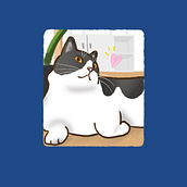 Peanut the Cat postcard. Un projet de Dessin de Itchaya Cheyasak - 07.01.2022