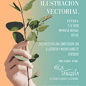 Afiche publicitario Taller de Ilustracion Vectorial - CURSO: Adobe Ilustrator para diseño grafico. Een project van  Ontwerp y  Reclame van Victoria Tanquía - 07.01.2022