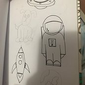 projeto astronauta . Un proyecto de Diseño e Ilustración tradicional de Natalia Braga - 07.01.2022