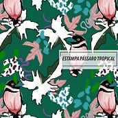 Pássaro Tropical Pattern. Design, Traditional illustration, Arts, and Crafts project by anacarolferrr - 01.07.2022