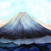 Fuji. Drawing, Traditional illustration, and Artistic Drawing project by Daria - 01.07.2022
