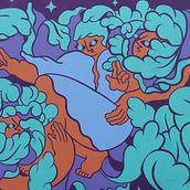 «Florecer» Muro Violeta. Un proyecto de Ilustración tradicional, Arte urbano e Ilustración digital de Pearlie Sánchez - 23.10.2021