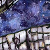 Una noche estrellada - copicArt. Traditional illustration, Drawing, Colored Pencil Drawing, and Artistic Drawing project by Daria - 01.07.2022