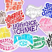  Stickers inspired by Rupaul's Drag Race UK Contestants. Lettering, T, pograph, Logo Design, Design, Traditional illustration, and Advertising project by João Maiolini - 12.28.2020