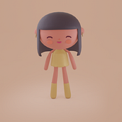 Mi Proyecto del curso: Creación de personajes kawaii en 3D con Blender . Traditional illustration, Character Design, Digital Illustration, 3D Modeling, and Manga project by Fernando Paz - 01.07.2022