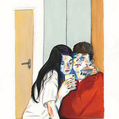 Mi Proyecto del curso: Dibujo expresivo de la figura humana: explora formas y colores. Een project van  Beeldende kunst, Tekening met potlood,  Tekening,  Portrettekening, Realistische tekening, Anatomisch tekenen y Schilderen met gouache van Paula Escudero - 08.01.2022