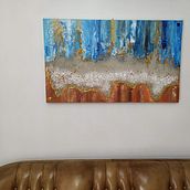 Praia abstrata. Painting project by totoninho - 01.08.2022