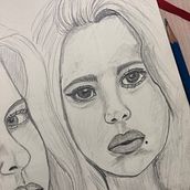 My project in Portrait Sketchbooking: Explore the Human Face course. Sketching, Drawing, Portrait Drawing, Artistic Drawing, and Sketchbook project by JC Norte - 01.07.2022