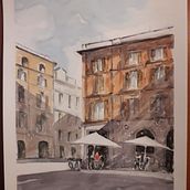 Il mio progetto del corso: Tecniche moderne di acquerello paesaggistico. Painting, and Watercolor Painting project by Silvio Sorrentino - 01.08.2022