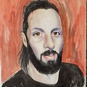 Watercolor portrait project with Alex Casanova. Een project van Traditionele illustratie,  Beeldende kunst, Schilderij,  Tekening, Aquarelschilderen y  Illustratie met inkt van samectoplasm - 08.01.2022