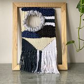 Meu projeto do curso: Introdução à tapeçaria em tear manual. Fiber Arts, Weaving, Fine Arts, Arts, and Crafts project by Júlia Mazzoni - 01.08.2022