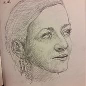My project in Portrait Sketchbooking: Explore the Human Face course. Un progetto di Bozzetti, Disegno, Disegno di ritratti, Disegno artistico e Sketchbook di Antonios Makris - 08.01.2022