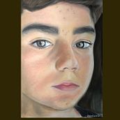 Mi Proyecto del curso: Retrato realista al pastel tiza. Traditional illustration, Fine Arts, Drawing, Portrait Drawing, and Realistic Drawing project by Ivannia Lazzaro - 01.06.2022