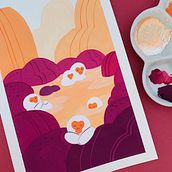 Monkey onsen. Un progetto di Illustrazione tradizionale e Pittura gouache di Laura Wohlgehaben - 09.01.2022