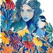 My project in Illustrated Portrait in Watercolor course. Watercolor Painting, Painting, Drawing, and Portrait Drawing project by Joane Eby - 01.08.2022