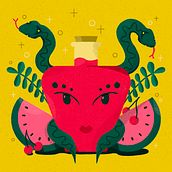 My project in Creative Composition for Illustration with Procreate course  - Potions. Traditional illustration, Creativit, Digital Illustration, and Digital Drawing project by jakabr00 - 01.09.2022