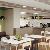 Cafeteria Madrid . Design, 3D, Architecture, Industrial Design, 3D Modeling, 3D Design & Interior Decoration project by Ana - 01.10.2022