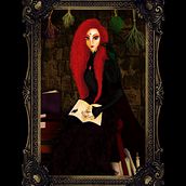 Morgana le Fay. Ilustração tradicional projeto de Viki Berre - 10.01.2022