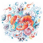 Calendrier des fruits de mer - en cours -. Een project van Traditionele illustratie van daphne_illus - 10.01.2022