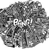 Doodle Explosion. Projekt z dziedziny R, sunek c i frow użytkownika keysdrawings84 - 10.01.2022