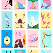 Loteria Mexicana . Traditional illustration, and Graphic Design project by Gabriela Estrada - 08.02.2021