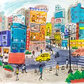 My project in Pictorial Sketchbook with Gouache course. Traditional illustration, Sketching, Drawing, Architectural Illustration, Sketchbook, and Gouache Painting project by laykoon_l - 01.11.2022
