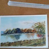 Meu projeto do curso: Paisagens naturais em aquarela. Un projet de Beaux Arts, Peinture , et Aquarelle de Marcelia Marino Schneider - 11.01.2022