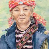 My project in Artistic Portrait with Watercolors course. Fine Arts, Painting, Watercolor Painting, and Portrait Drawing project by Anya Woolley - 01.11.2022