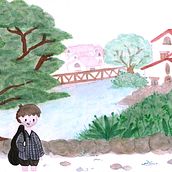 Mi Proyecto del curso: Ilustración en acuarela con influencia japonesa. Traditional illustration, Drawing, and Watercolor Painting project by Alejandra Pérez Díaz - 01.10.2022