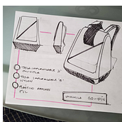 Mochila Go_Dín. Design, Sketching, and Sketchbook project by David Elizalde - 01.03.2022