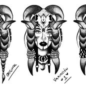 Mi Proyecto del curso: Diseño e ilustración digital de tatuajes con Procreate. Un progetto di Illustrazione tradizionale, Graphic design, Illustrazione digitale, Design di tatuaggi e Disegno digitale di brendaareve - 11.01.2022