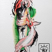 O Boto cor-de-rosa. Un proyecto de Ilustración tradicional y Pintura a la acuarela de João Victor Pedrosa - 12.01.2022