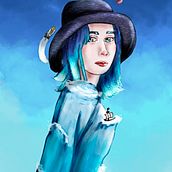 Mi Proyecto del curso: Retratos digitales de fantasía con Photoshop. Traditional illustration, Drawing, Digital Illustration, Portrait Drawing, Digital Drawing, and Digital Painting project by Fabio Mora - 01.11.2022
