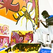 2021 Mural for Community Garden. Painting, and Design project by TreVaughn Ellis - 11.10.2021