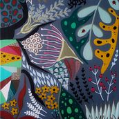 Secret garden Ein Projekt aus dem Bereich Malerei, Malerei mit Acr, l, Traditionelle Illustration und Sketchbook von Elena - 12.01.2022