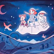 Pyjama Kids Book. Traditional illustration, Character Design, Drawing, Concept Art, Children's Illustration, Digital Drawing, Digital Painting, Narrative, Children's Literature, and Picturebook project by Yasmin Ali - 01.12.2022
