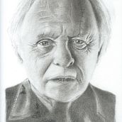 Anthony Hopkins. Projekt z dziedziny R, sunek ołówkiem, Trad, c, jna ilustracja,  R, sunek i Portret użytkownika Laura Radin - 13.01.2022