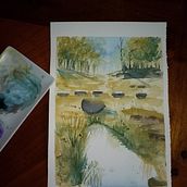 Mon projet du cours : Paysages naturels à l’aquarelle. Fine Arts, Painting, and Watercolor Painting project by Catherine - 01.13.2022