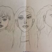 Meu projeto do curso: Caderno de retratos: explore o rosto humano. Sketching, Drawing, Portrait Drawing, Artistic Drawing, and Sketchbook project by Júlia Almeida - 01.13.2022