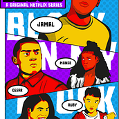 Meu projeto do curso: Ilustração vetorial de filmes. Série "ON MY BLOCK NETFLIX". Ilustração vetorial, Design de cartaz e Ilustração digital projeto de Anderson Mendes - 13.01.2022