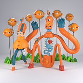 Monster and Friends Ein Projekt aus dem Bereich 3D, Design von Figuren, 3-D-Modellierung und Design von 3-D-Figuren von Anthony S - 14.01.2022