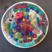 Mon projet du cours : Broderie créative : la révolution à base de points. Een project van  Creativiteit, Borduurwerk y Textielontwerp van Marie Pierre Maurin - 14.01.2022