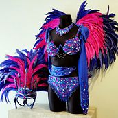 Samba Brasil costumes. Design, Costume Design, Accessor, Design, Jewelr, and Design project by Klaudia Pomorska - 01.14.2022
