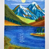 Mon projet du cours : Dessin de paysage aux pastels : jouez avec la lumière. Traditional illustration, Fine Arts, Pencil Drawing, Artistic Drawing, and Drawing project by baast - 01.21.2022