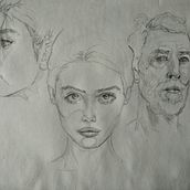 My project in Portrait Sketchbooking: Explore the Human Face course. Un progetto di Bozzetti, Disegno, Disegno di ritratti, Disegno artistico e Sketchbook di Elías Cueik - 14.01.2022