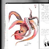 tentáculos. Drawing, Creativit, Sketchbook, and Watercolor Painting project by Isabela Marquardt - 01.15.2022